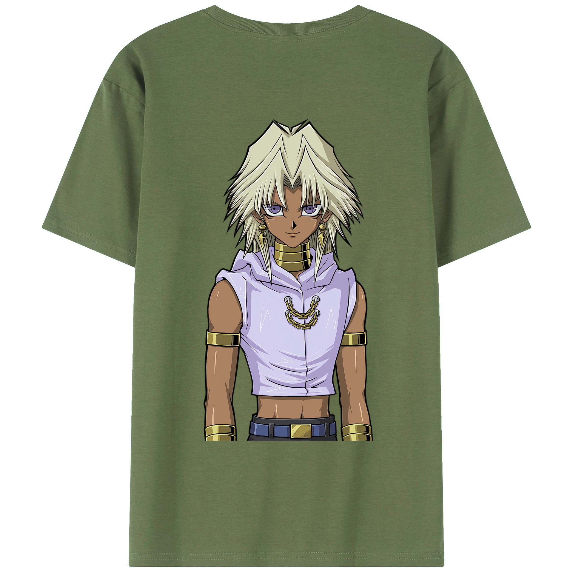 （画像用） 遊☆戯☆王 Yu-Gi-Oh! 綿100％ メンズ半袖Tシャツ（バックプリント） 通気性